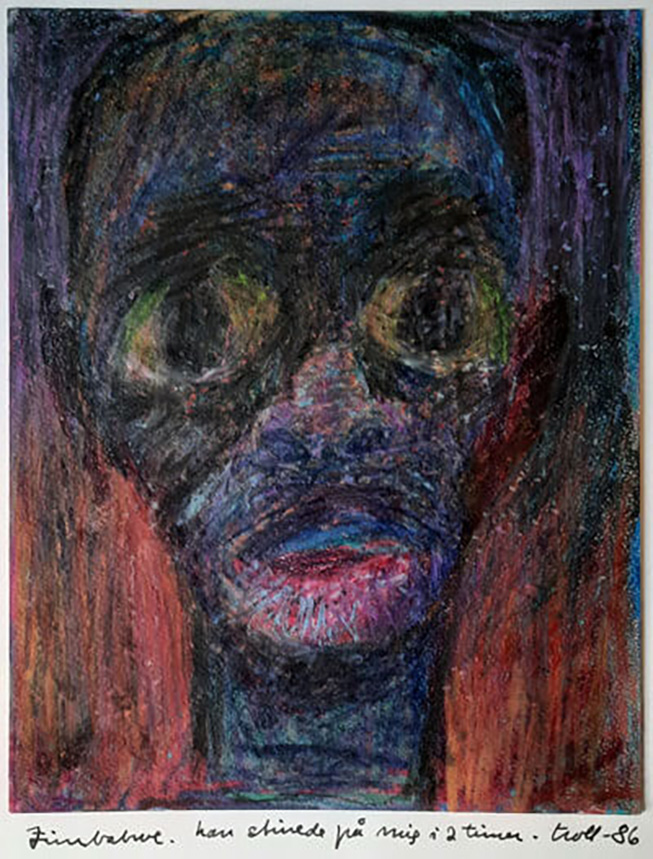 Han stirrede på mig i to timer, 1986, gouache